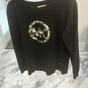 Michael Kors Black Sweatshirt with Camo Logo
